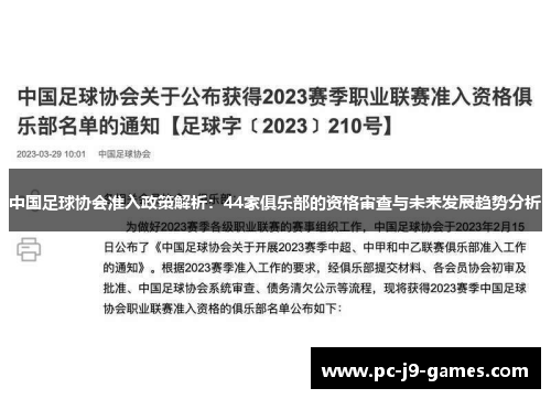 中国足球协会准入政策解析：44家俱乐部的资格审查与未来发展趋势分析