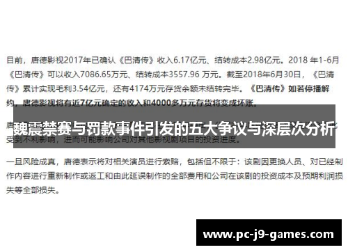 魏震禁赛与罚款事件引发的五大争议与深层次分析